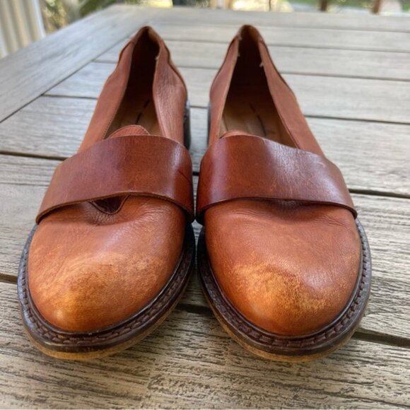 Free People Merit Distressed Leather Loafers Womens Size 39 - Picture 3 of 6